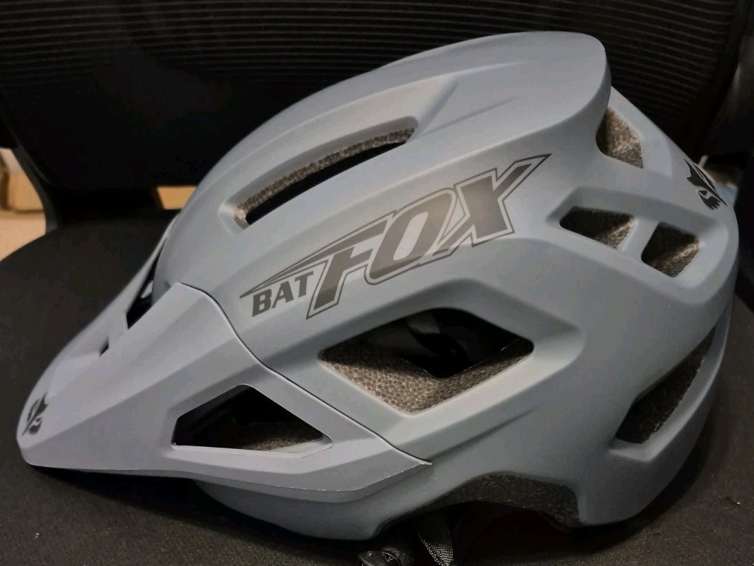 BATFOX MA057 Mountain Bike Helmet for Men & Women Cycling MTB – (LARGE – GRAY)