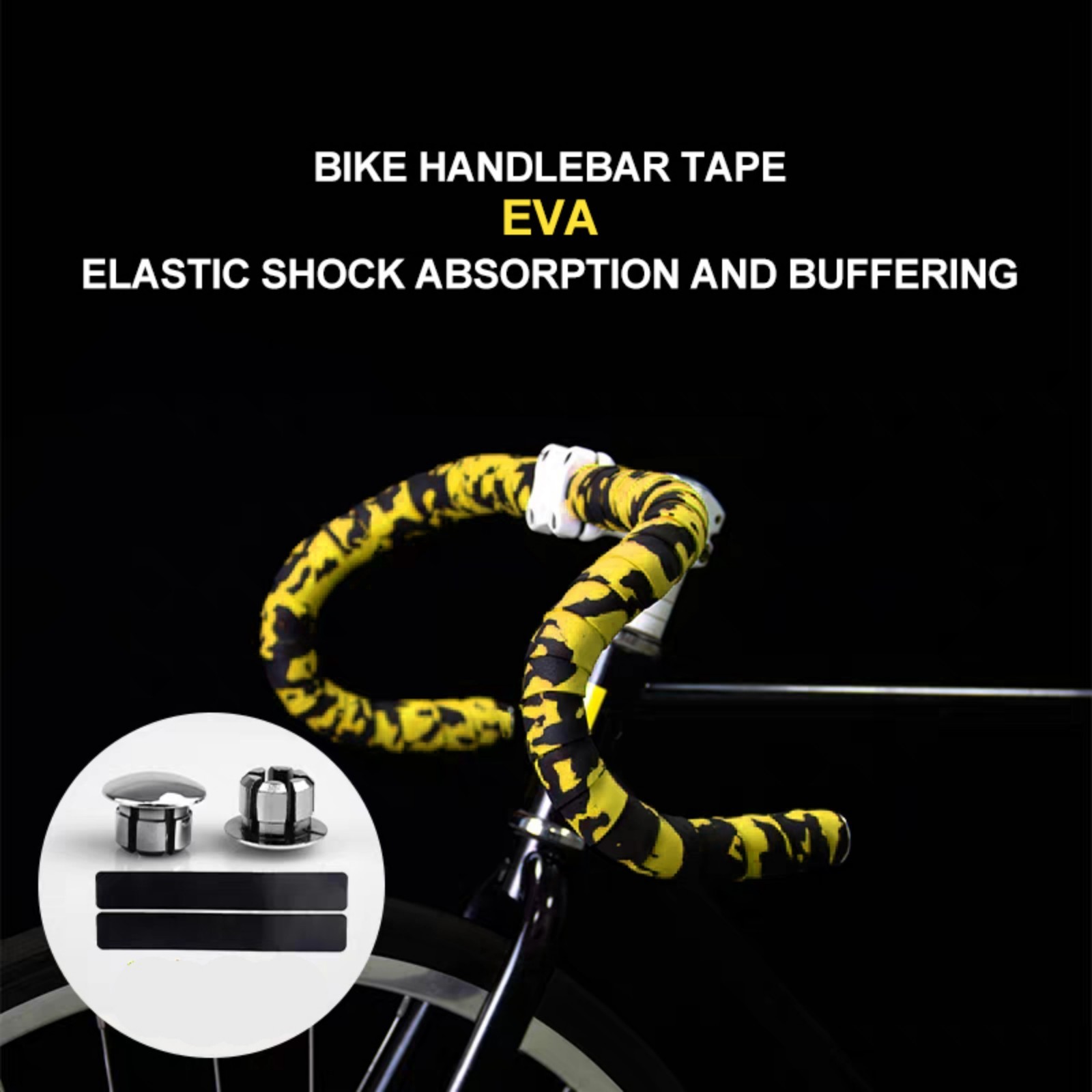 2pcs Bicycle Handlebar Tape EVA Handle Bar Grip Wrap Cycling Road Bike Bicycle