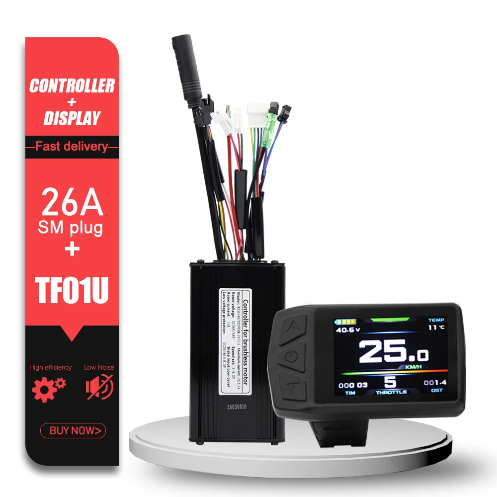 KT E-bike Sinewave Controller 36/48/52V 26A Waterproof Brushless 500W 750W Motor