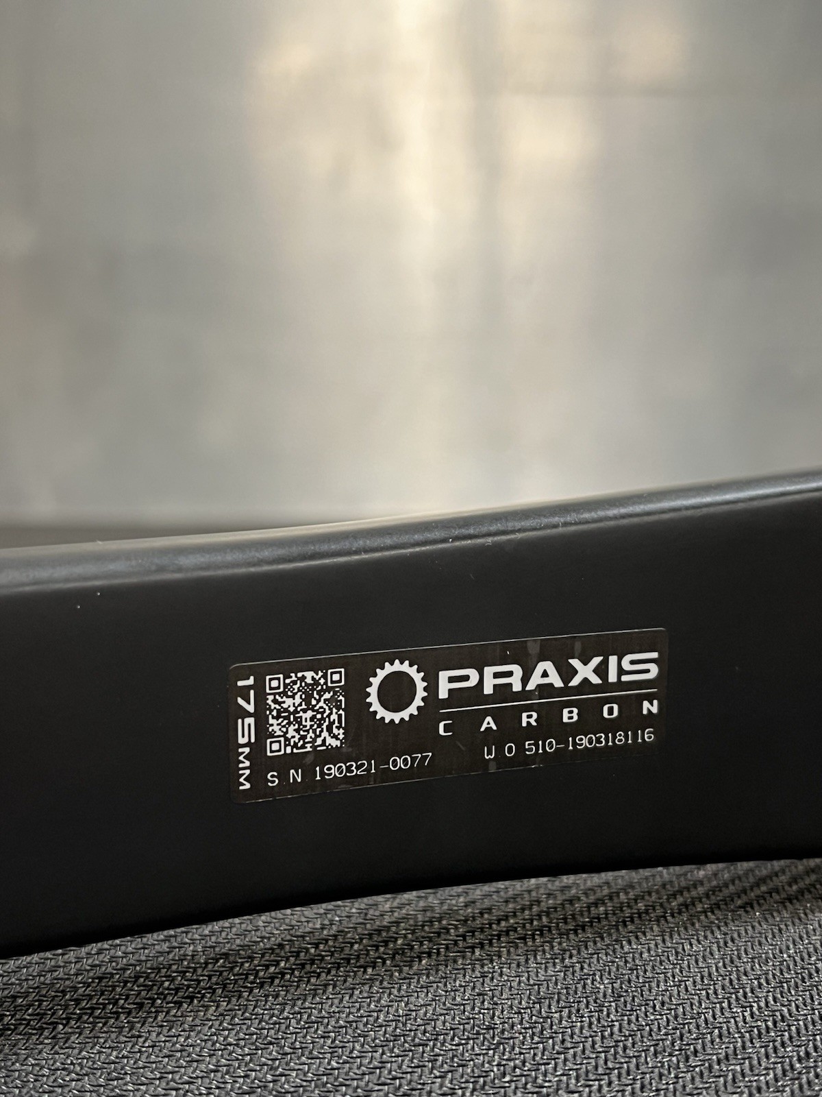 Praxis Girder 175mm Carbon Crank Arms Black M30 30/28mm Spindle