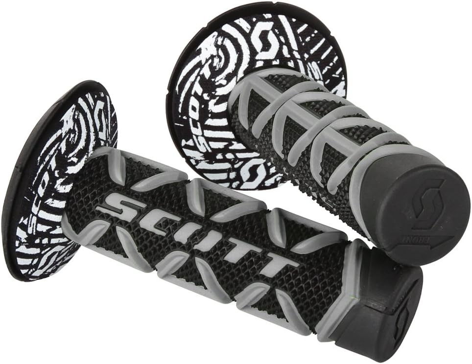 Scott Sports 219626-1019 Gray/Black Diamond Motorcycle Grips Medium
