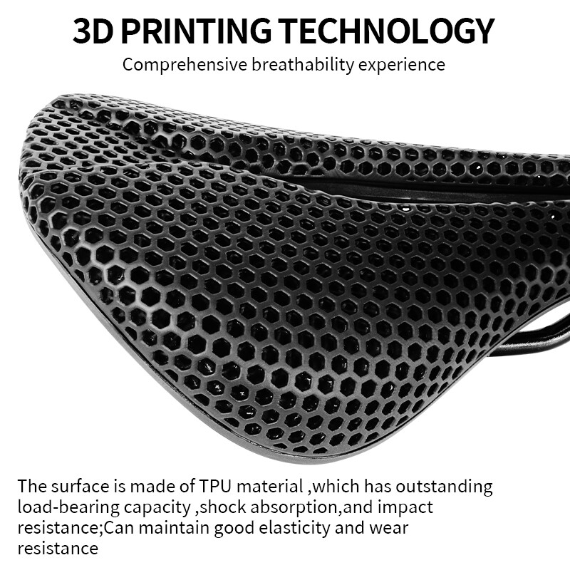 3D Printed Cycling Saddle 143/155mm Ultralight MTB Gravel Road Bike Seat Cushion