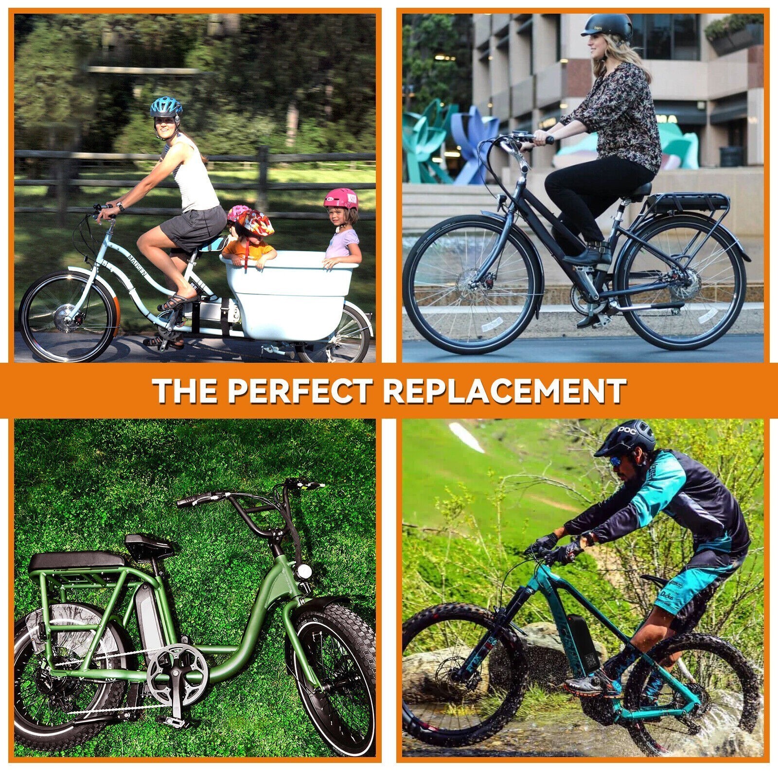 52V 48V 36V 10Ah 15Ah 20Ah Electric Bike Bicycle Ebike Lithium Battery 4Pin/5Pin