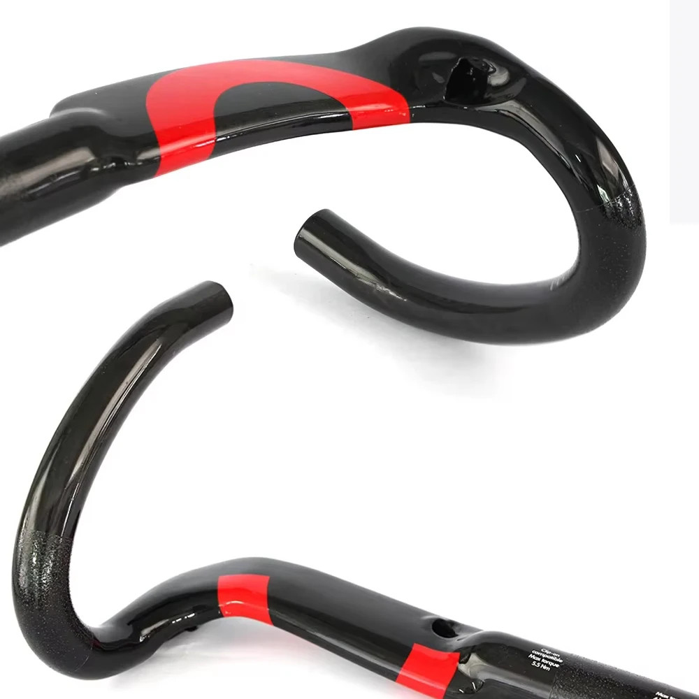 Road Bike Carbon Fiber Handlebar Bicycle Bend Bar 31.8*400/420/440mm Size