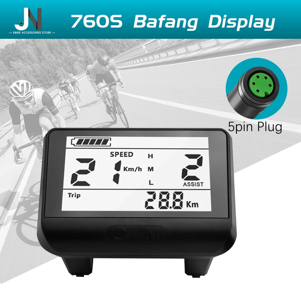 Bafang E-Bike LCD 760S UART 5Pin Plug for BBS01B BBS02B BBSHD Motor Kits