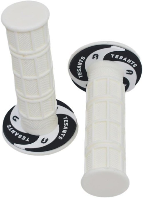 7/8″ 22mm-24mm Motorcycle Hand Grips, Design with Textured Surfac Color: white