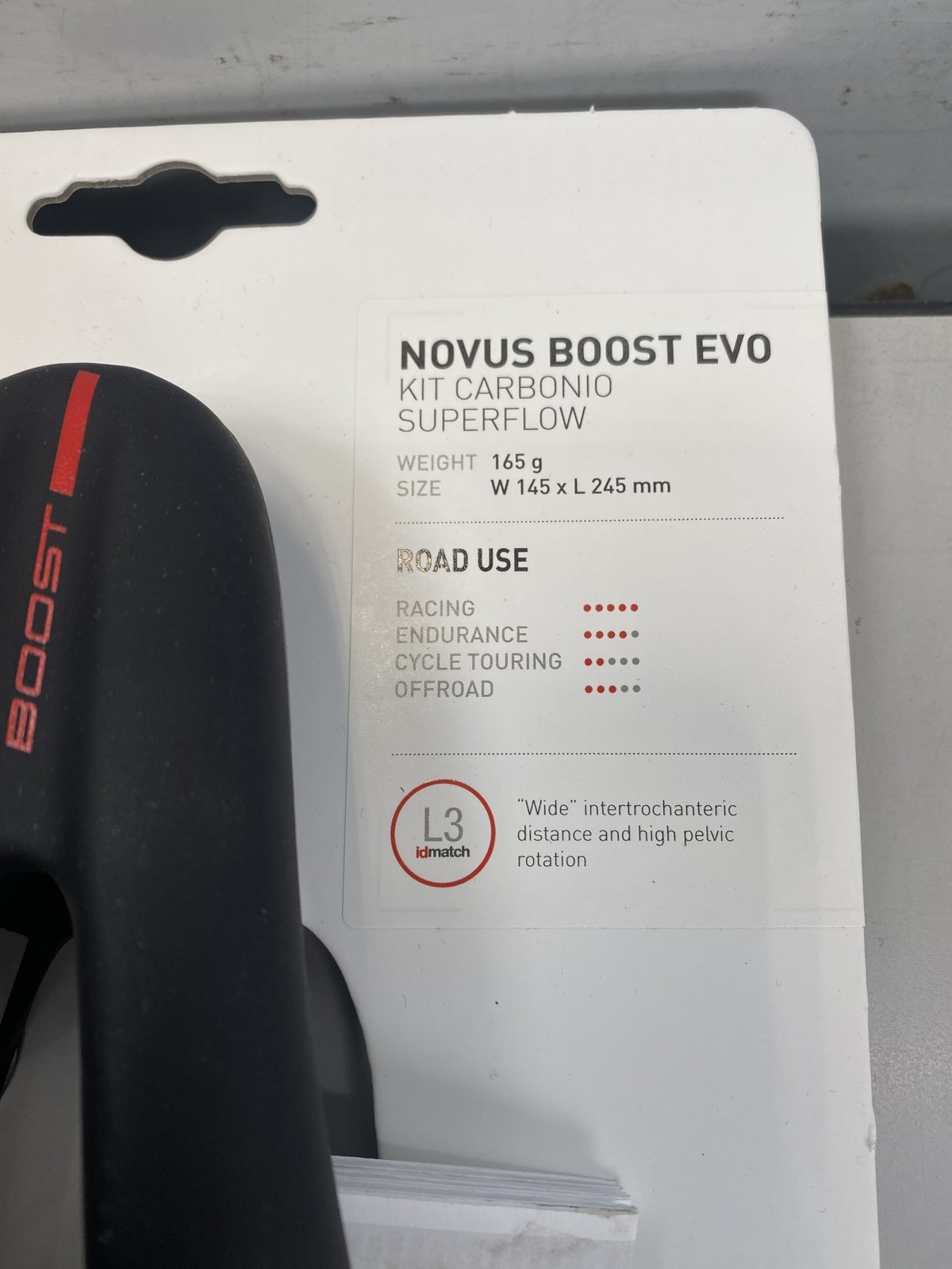 Selle Italia Bike Saddle Novus Boost Evo Kit Carbonio Superflow, L3, Carbon, Bl