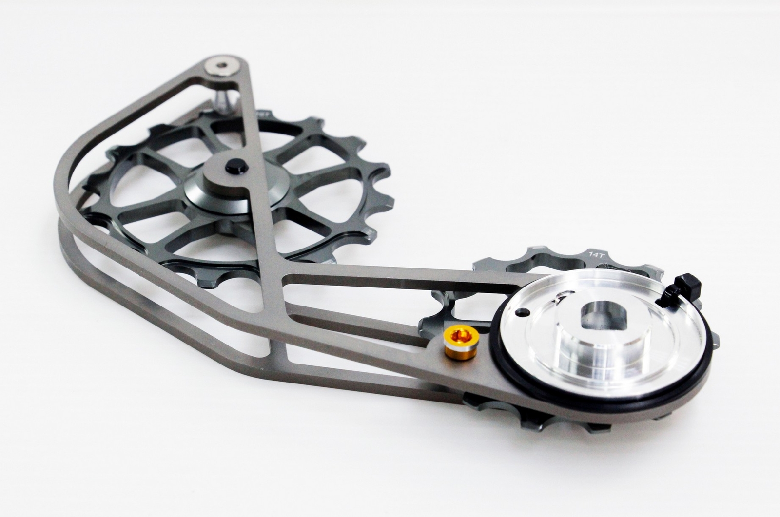 Swishti Road Bike Oversized Pulley Titanium Cage For SRAM Force Etap Axs Gray
