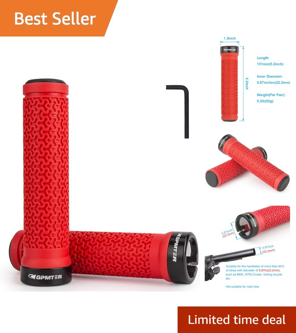 Lightweight 131mm Handlebar Grips in Bold Red – Perfect for All Bike Types