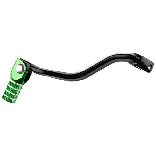 Folding Shift Lever Black/Green Tip Compatible with Kawasaki KX250 2019