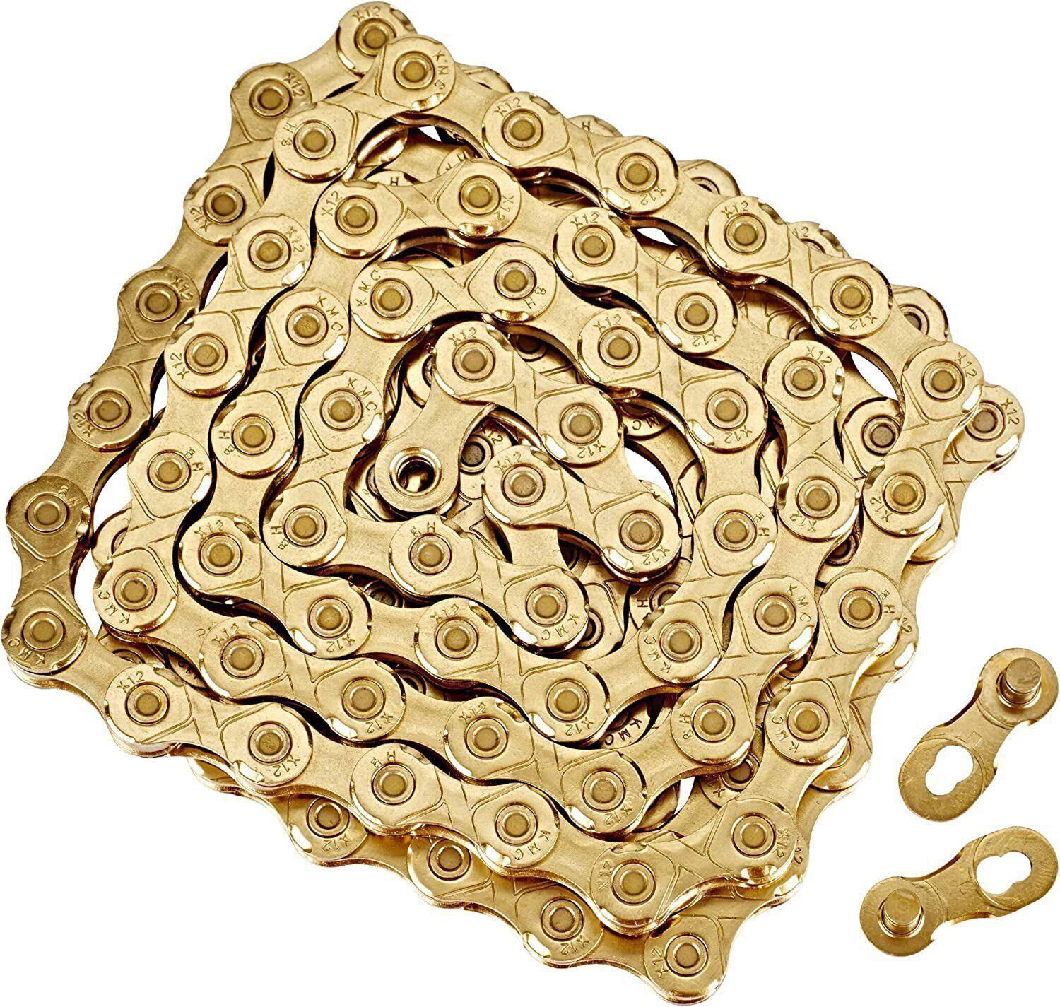 KMC 12 Speed X12 Gold 126L Qucik-Link Bicycle Road Bike Chain For Campy Shimano
