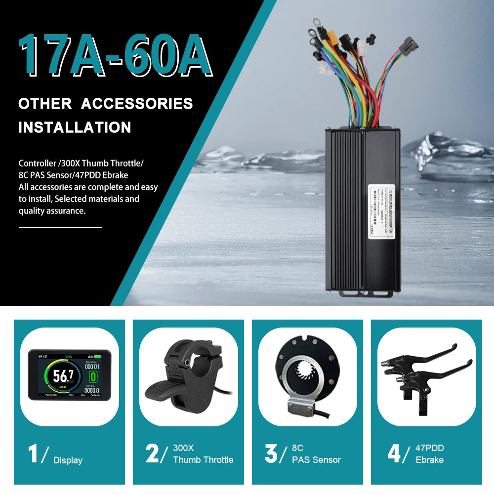 Three-Mode Controller Sine Wave with LCD Display and Learning Function Motor Kit