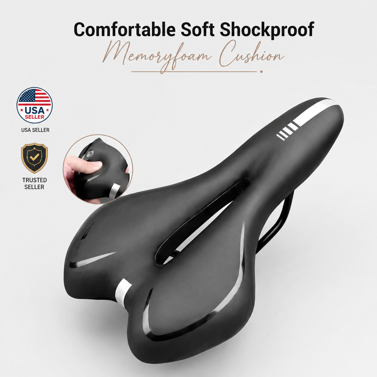 Bike Seat Bicycle Saddle MTB Road Mountain Cycling Gel Comfort Rainproof