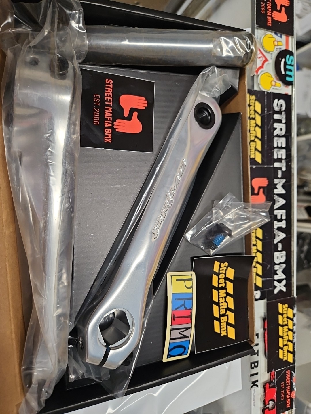 PRIMO PB V3 BMX BIKE CRANKS 170mm 22mm 3 PIECE Polished FIT KINK GT Haro SE NEW!