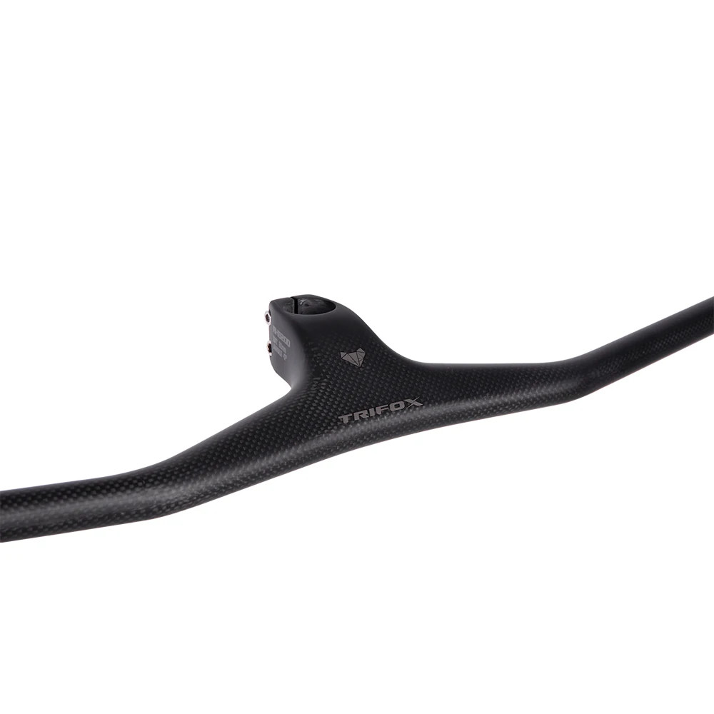 Carbon Fiber Integrated Handlebars Mountain Bicycle Riser Bar Angle -17°