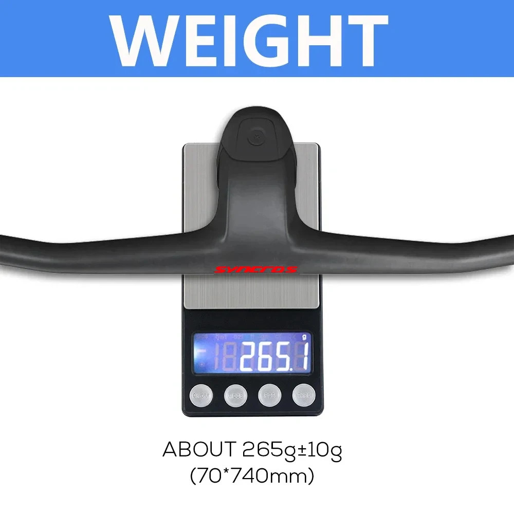 -40 Degree Carbon Fiber MTB Integrated Handlebar 28.6mm Steerer Flat T-Bar
