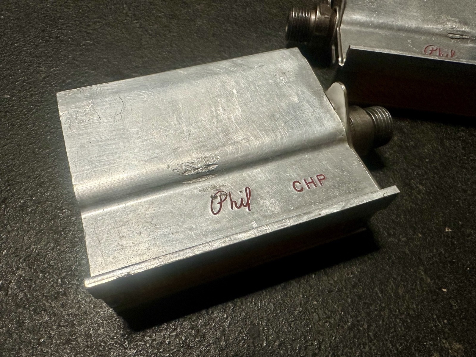 PHIL WOOD CHP (CALIFORNIA HWY PATROL) PEDALS SILVER RARE VINTAGE BIKE MTB 9/16″