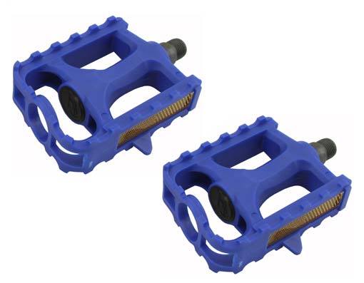 New! Heavy Duty Plastic Bicycle PVC Pedals 9/16″ Blue
