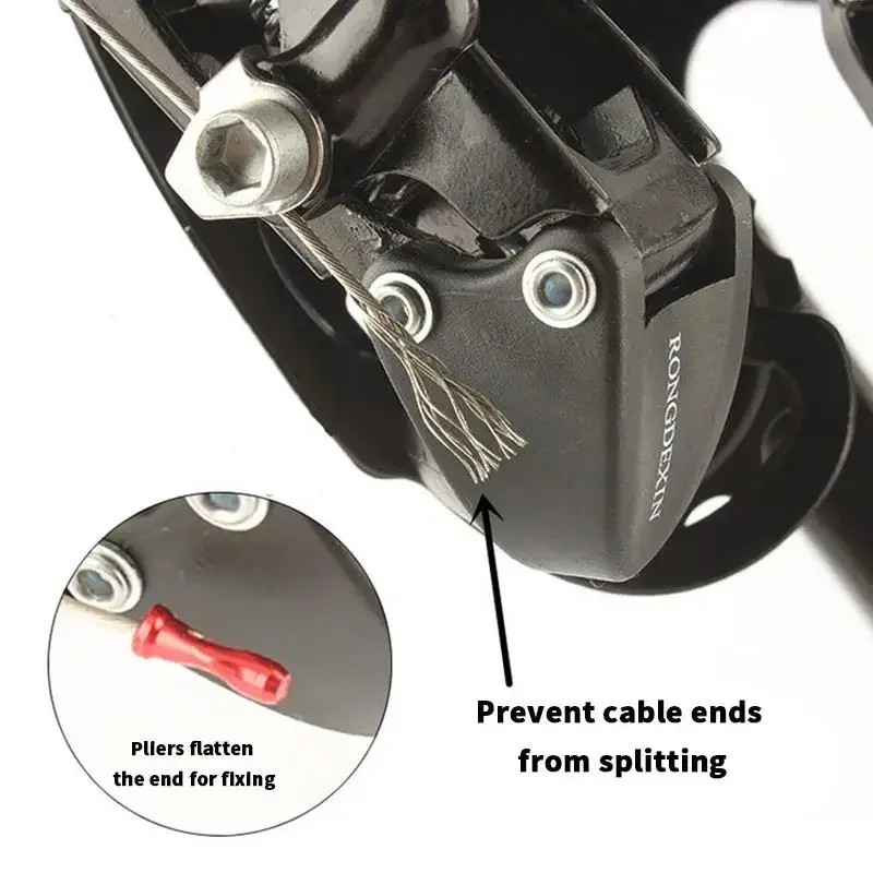 New 50 Pcs Aluminum Bike Bicycle Shifter Brake Cable Tips Caps Ends Crimps