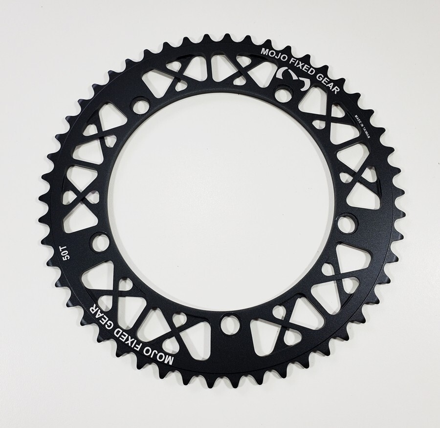 MOJO Fixed Gear Chainring 50T – 144 BCD Track Fixie single speed 1/8″ – BLACK
