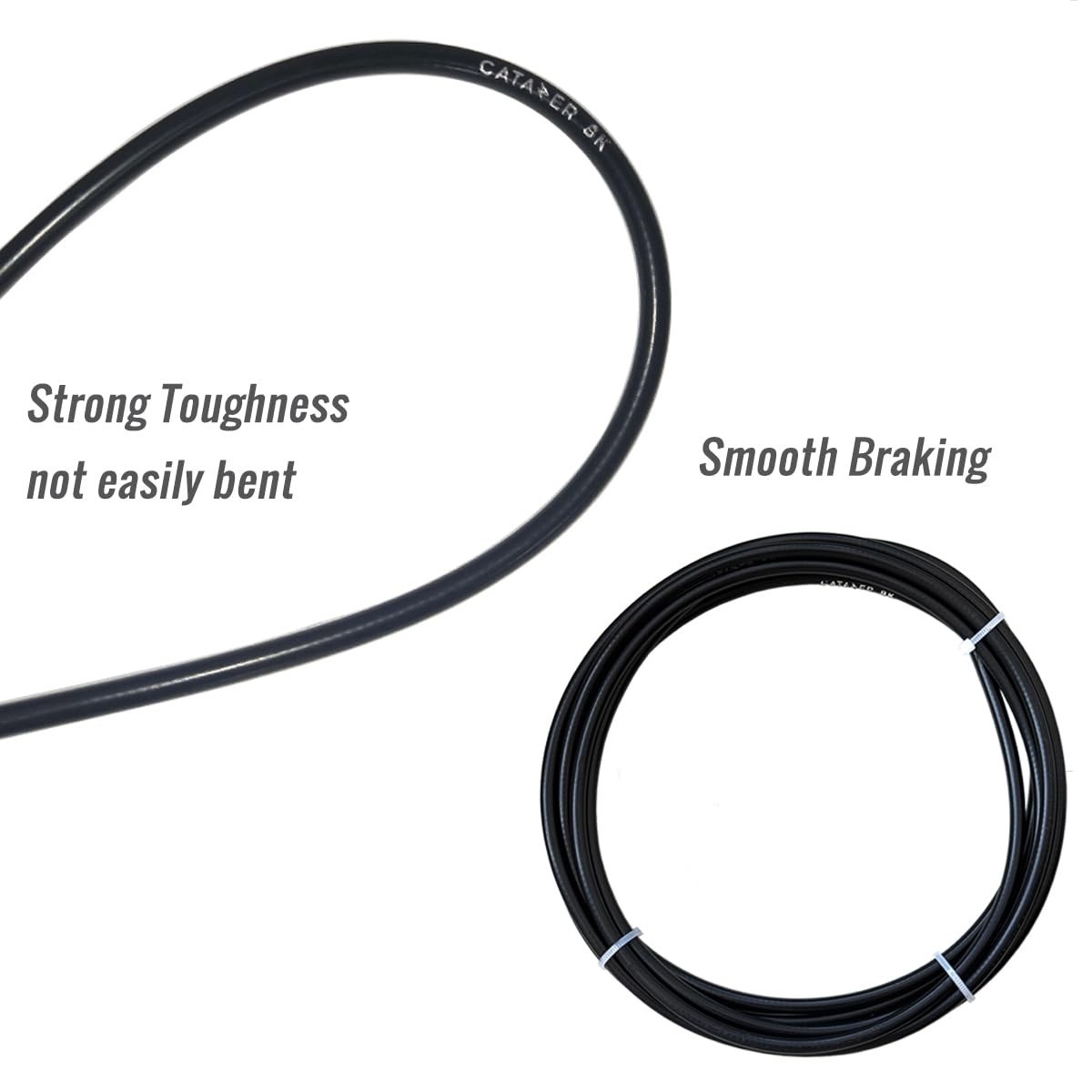 Catazer 5mm Brake Cable Housing 10ft Black for Road & Mountain Bikes