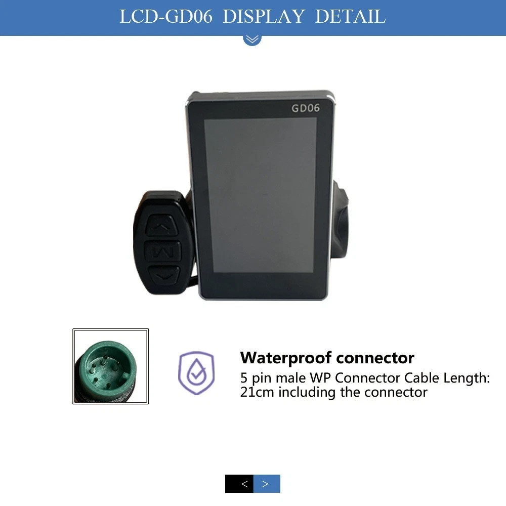 E-Bike JN GD06 LCD Display 36V/48V Bicycle Part Waterproof Plug/SM Plug