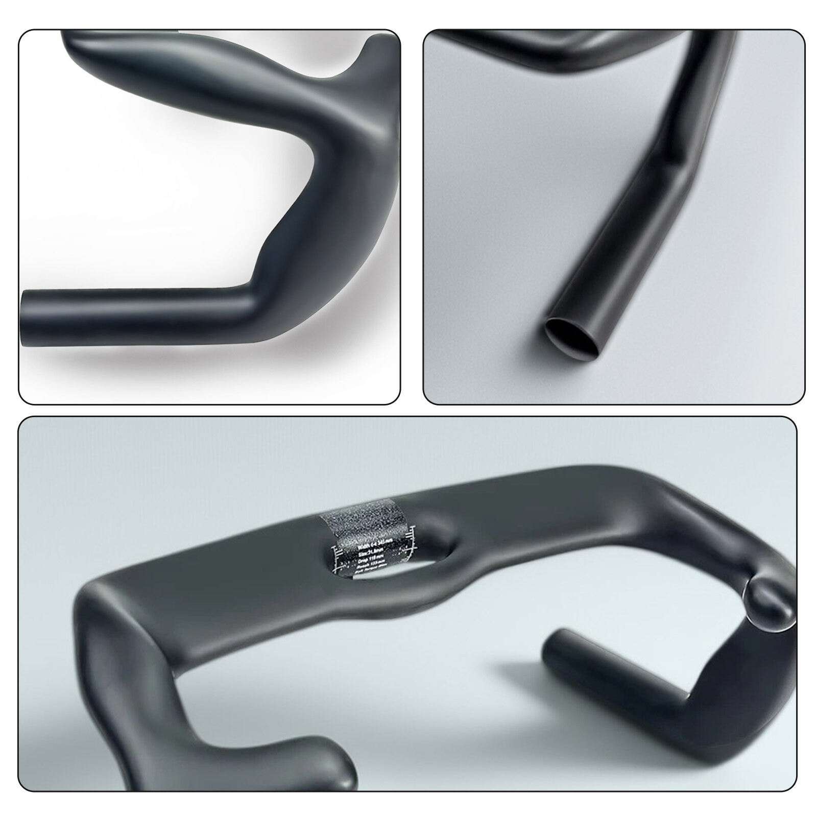 BALUGOE Carbon Fiber Track Cycling Handlebar TT Bike Handle Bar 31.8mm UCI