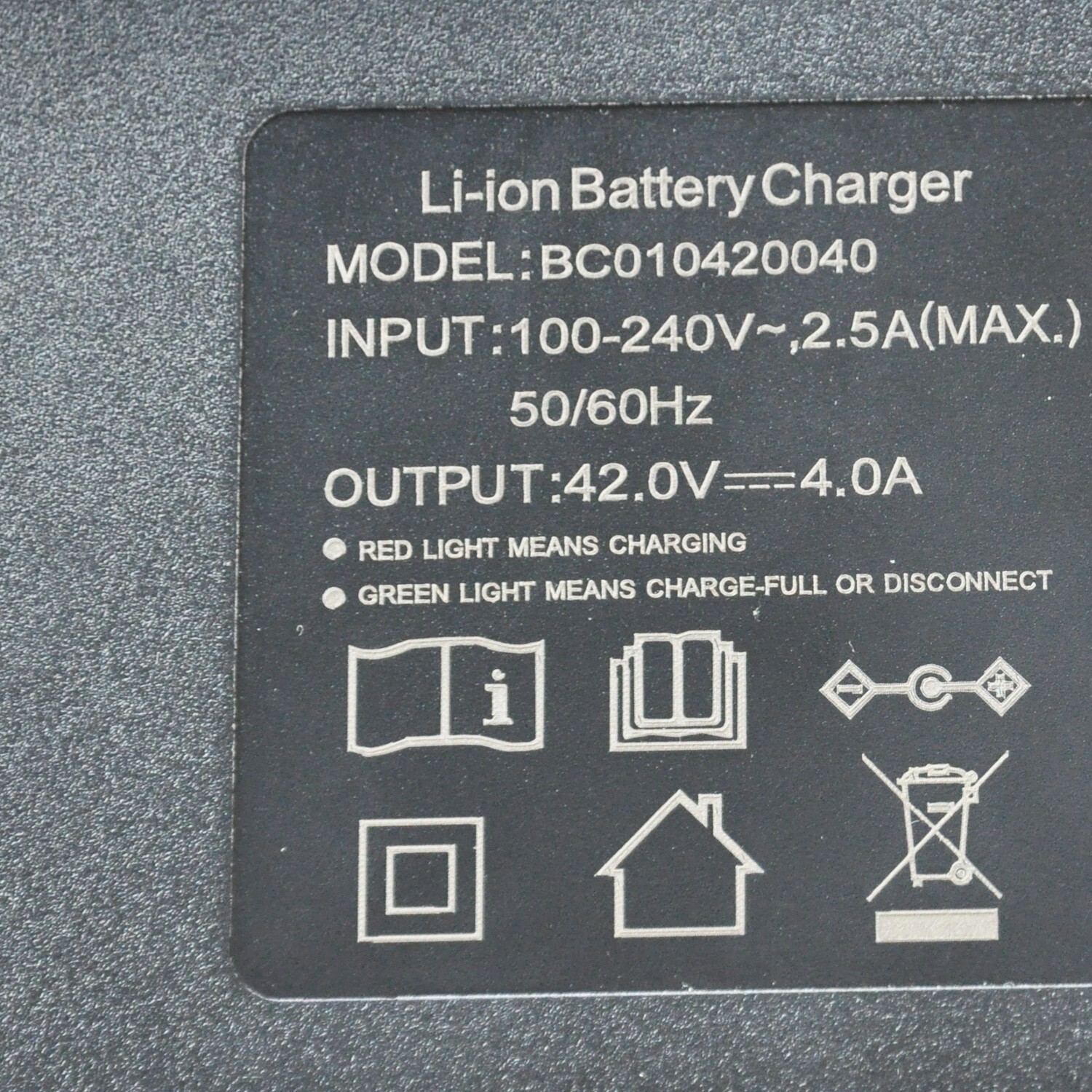 42v 4 pin Adapter Charger for Oraimo Electric Bike ‎Monster 100