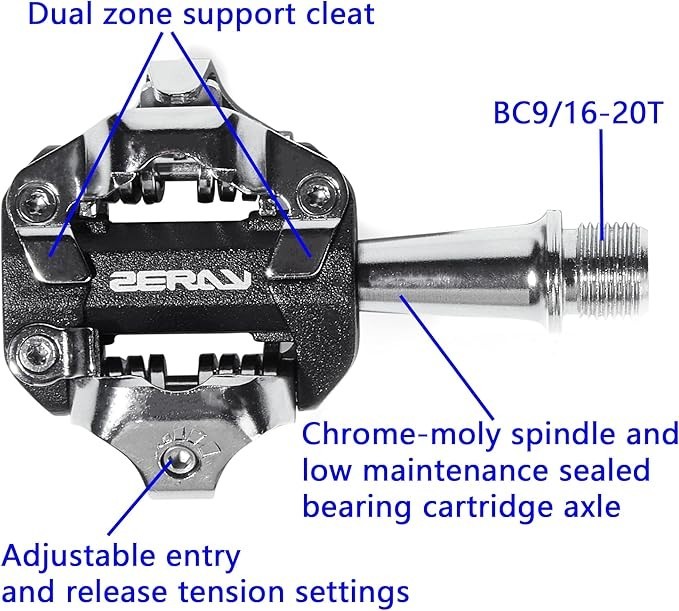 MTB/Road Clipless Pedals with Cleats, Compatible with Shimano SPD-SH51