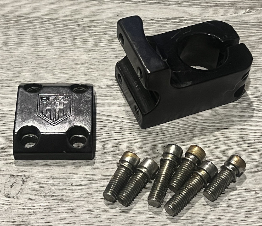 Haro Big Block BMX Stem 1 1/8 inch Threadless Mid School 4 Bolt Black  FREE SHIP