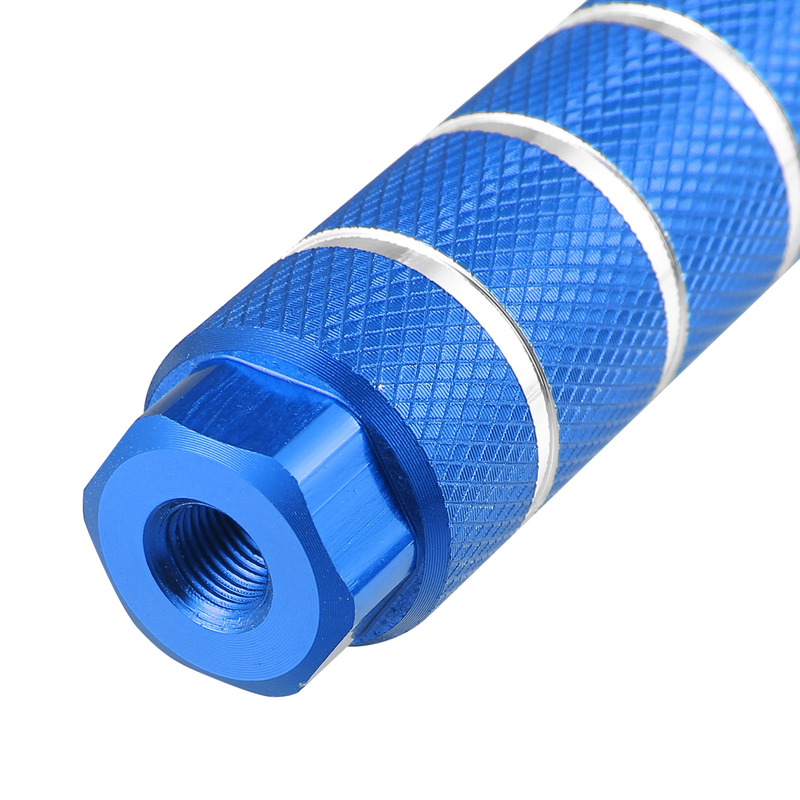 Universal Bicycle Rear Foot Pegs Footrests Blue Fit 3/8 Inch Axles Pack of 4