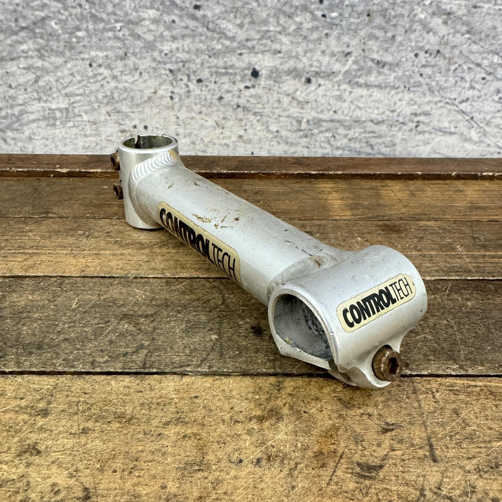 Vintage Control Tech Stem 1in Threadless 26.0 Clamp 145 mm Silver USA Bike