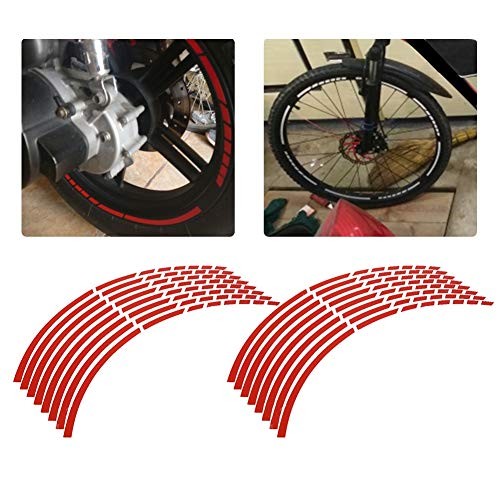 Reflective Wheel Rim Stripe Decal, 16pcs Bike Motorcycle 16 18inch Reflective