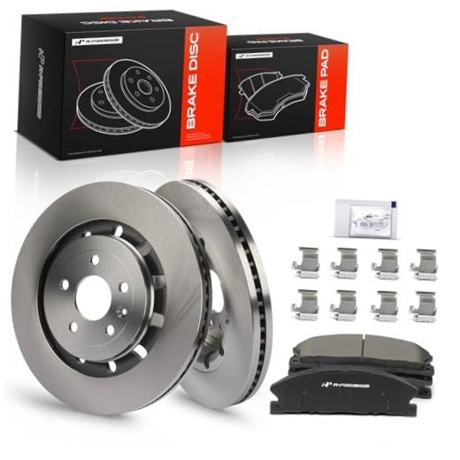 13.86 inch (352mm) Front Vented Brake Rotors and Ceramic Pads Kit |