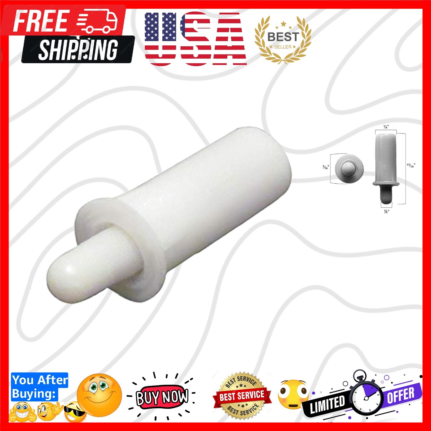 Spring Loaded Plantation Shutter Replacement Repair Pins 4