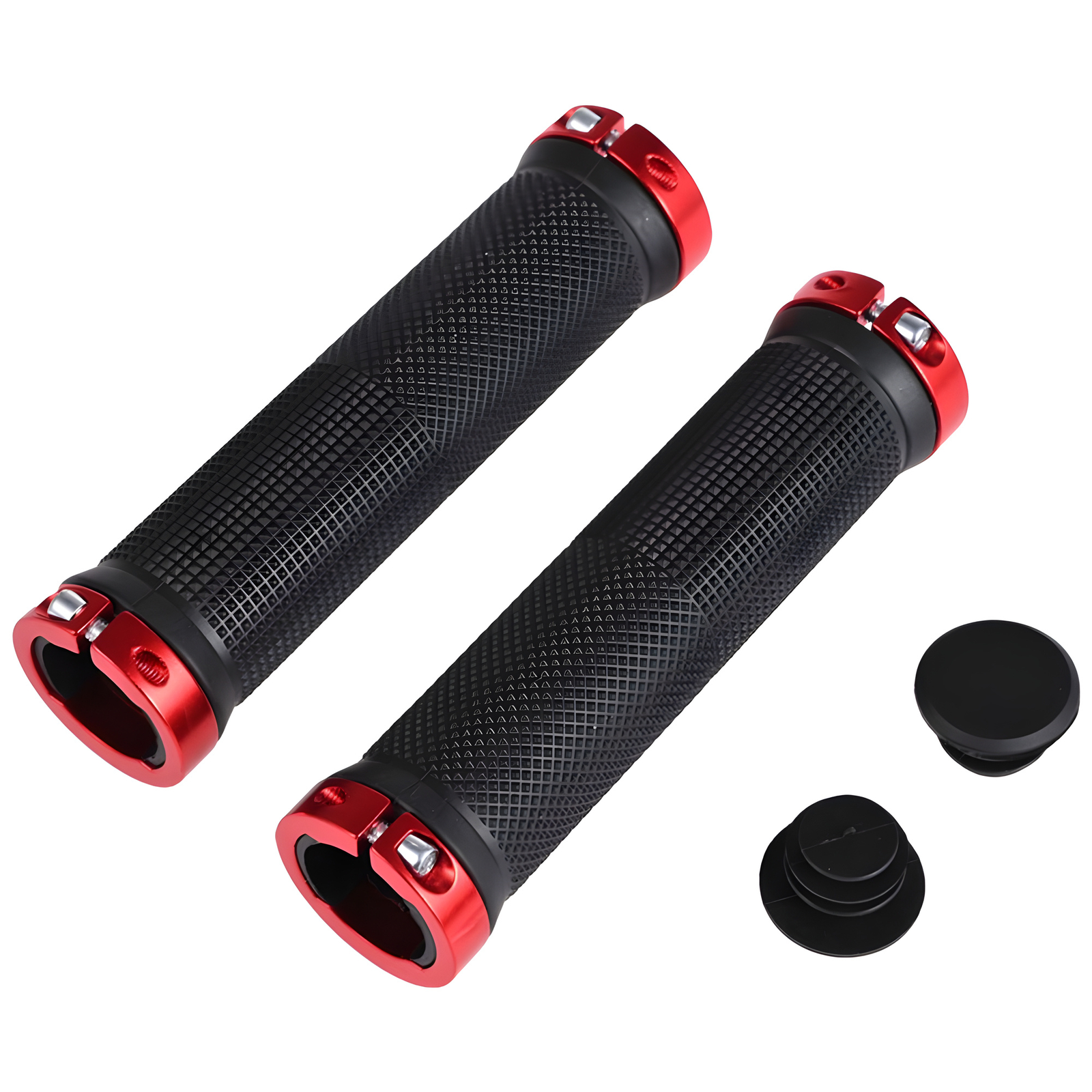 Double Lock-On Anti-Slip Bike Handlebar Grips for Mountain, BMX, Scooter