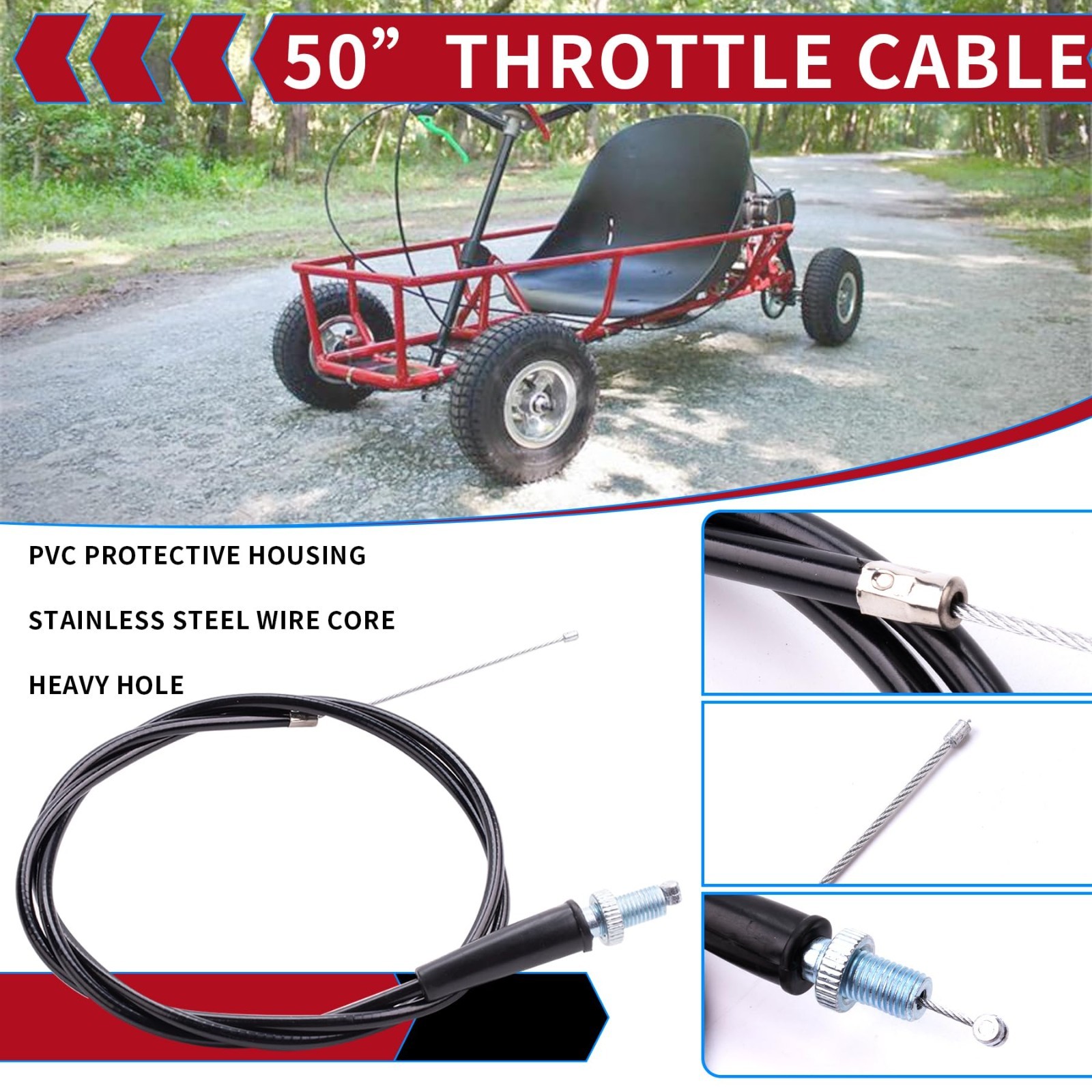 Mini Bike Throttle Control Assembly Kit 7/8″ for Predator 212 196cc Go Kart Till