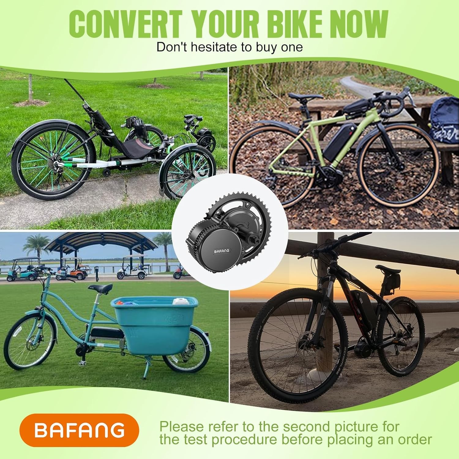 BAFANG BBS02B 48V 750W 68-100mm Mid Drive Motor DIY Ebike Conversion Kit USA