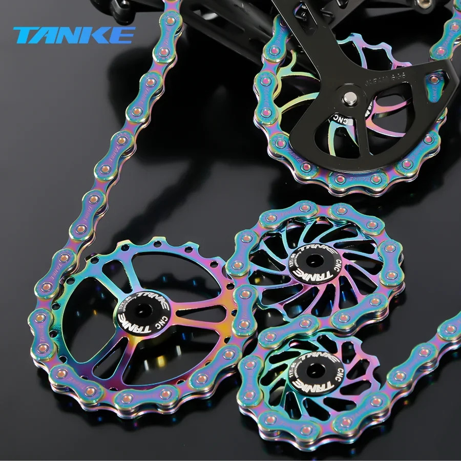 MTB Bike Jockey Wheel Ceramic Bearing AL7075 CNC 11T 13T 15T 17T Pulley