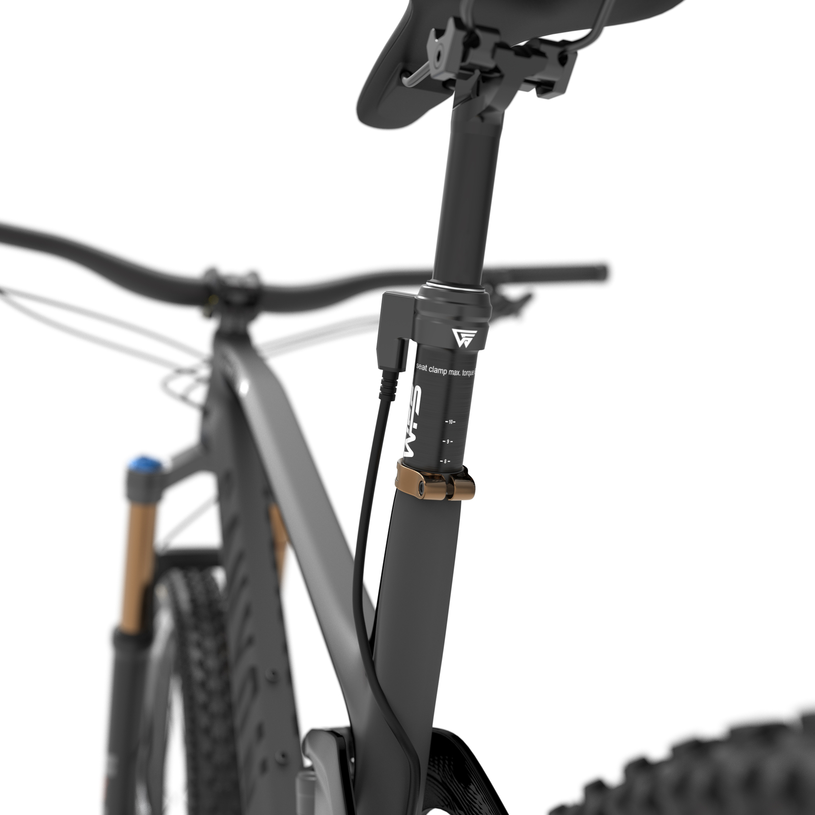 WFS Vresa Remote External Dropper Post 30.9X410 mm Travel 125mm, Black
