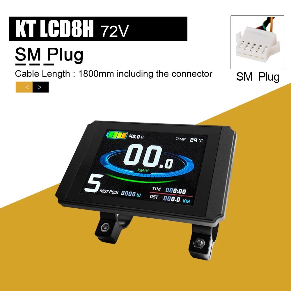 E-bike LCD8H LCD8HU Display with USB 24V/36V/48V/52V/60V72V E-bike Display