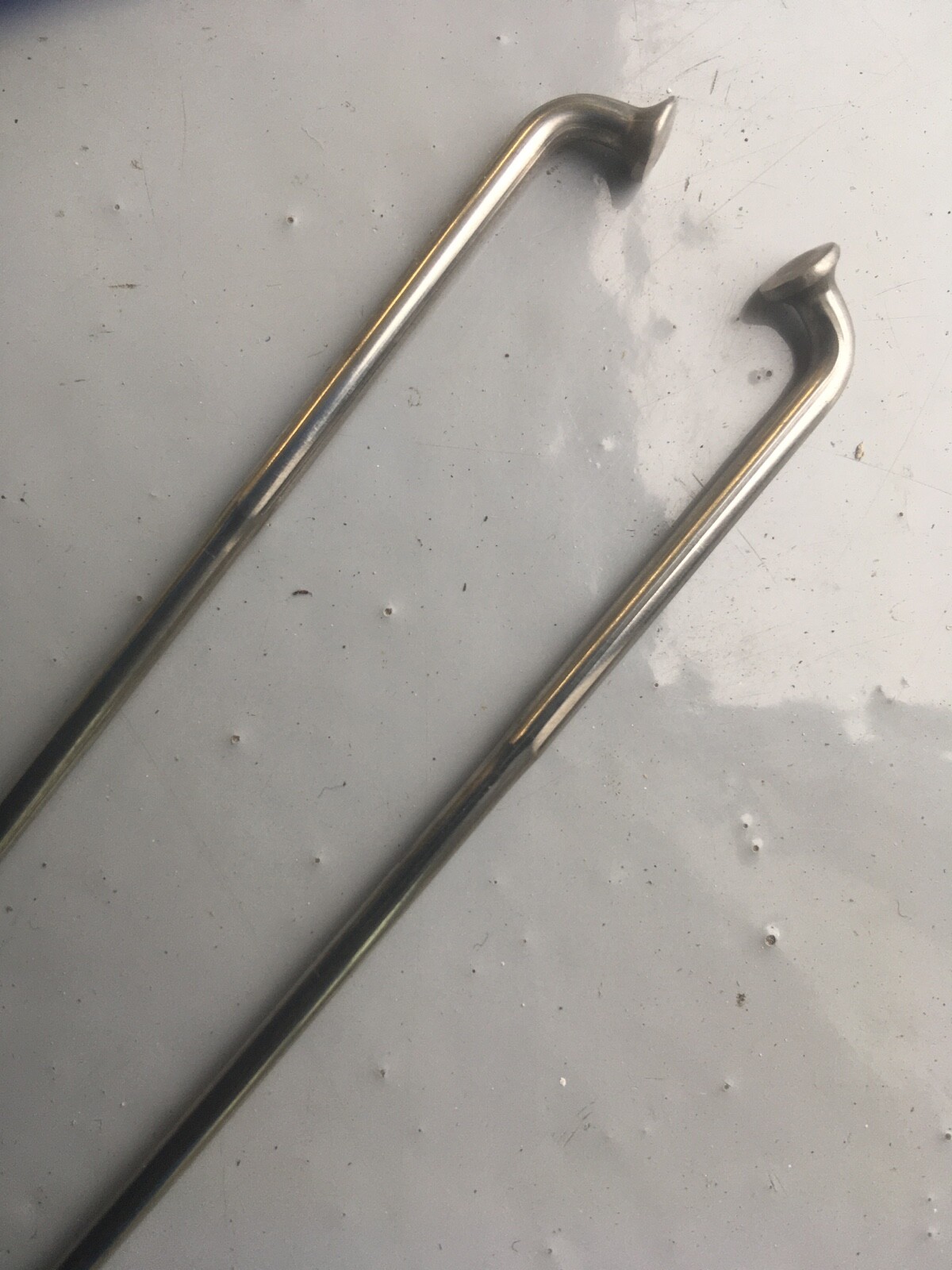 E-Strong.Spokes/nippls Silver.60 -310mm.12/13G Single Butted.stainless.18 pc