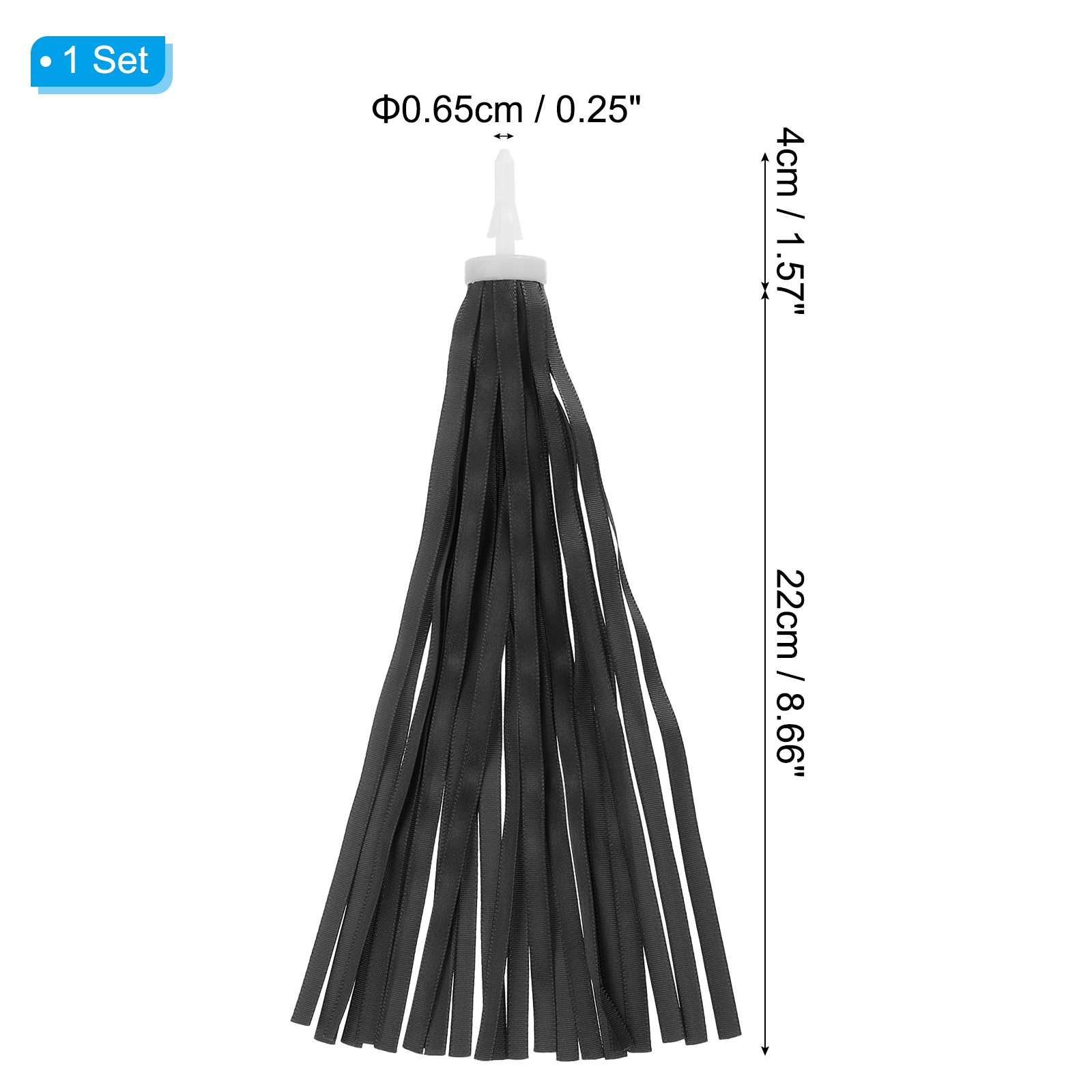 Bike Streamers Scooter Handlebar Tassels Grips Ribbon Black