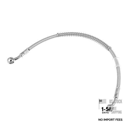 15.75″ Length 10mm ID Motorcycle Hydraulic Brake Line Oil Hose Silver Tone
