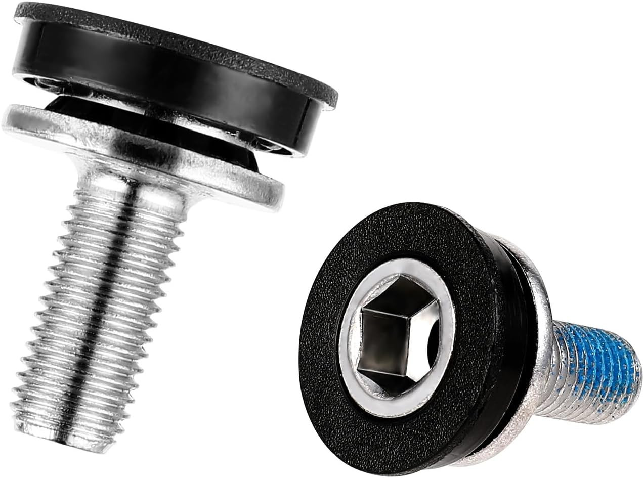 2 PCS 8Mm Bike Hex Crank Arm Fixing Bolts with Caps, Capless Bottom