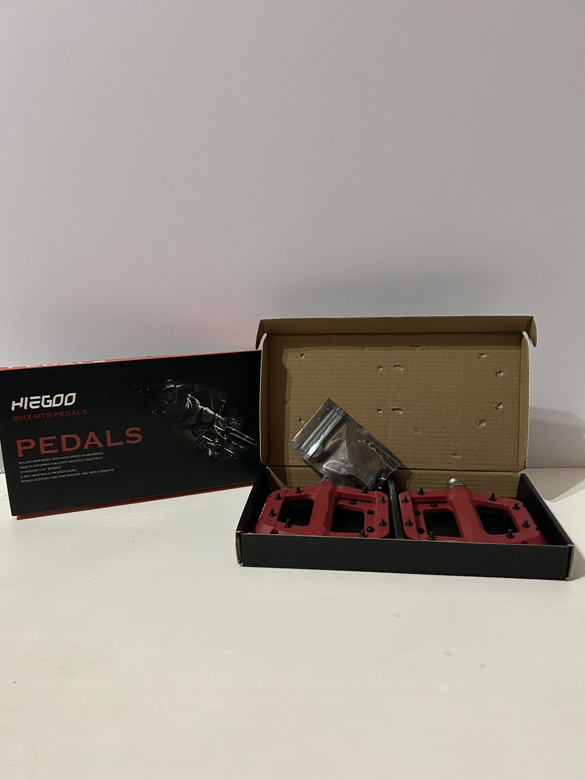 Hiegoo BMX MTB Red Pedals NEW IN BOX, fast shipping!