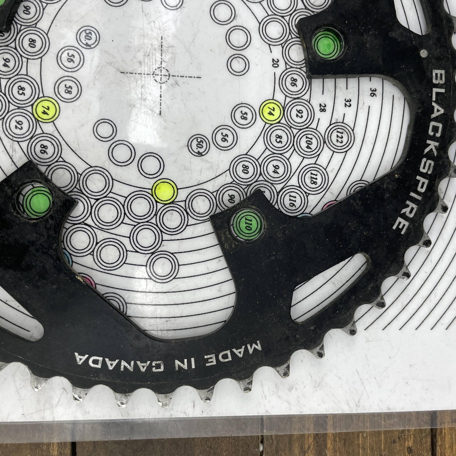 Blackspire Super Pro Road Chainring 110 BCD 9/10 Speed 53T Made in Canada Wear