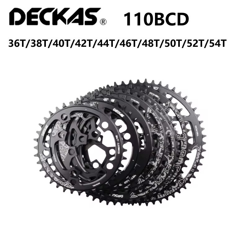36-52T Bicycle Chainring 110 BCD Single Round Wide Narrow Teeth Chain Ring 5 Arm
