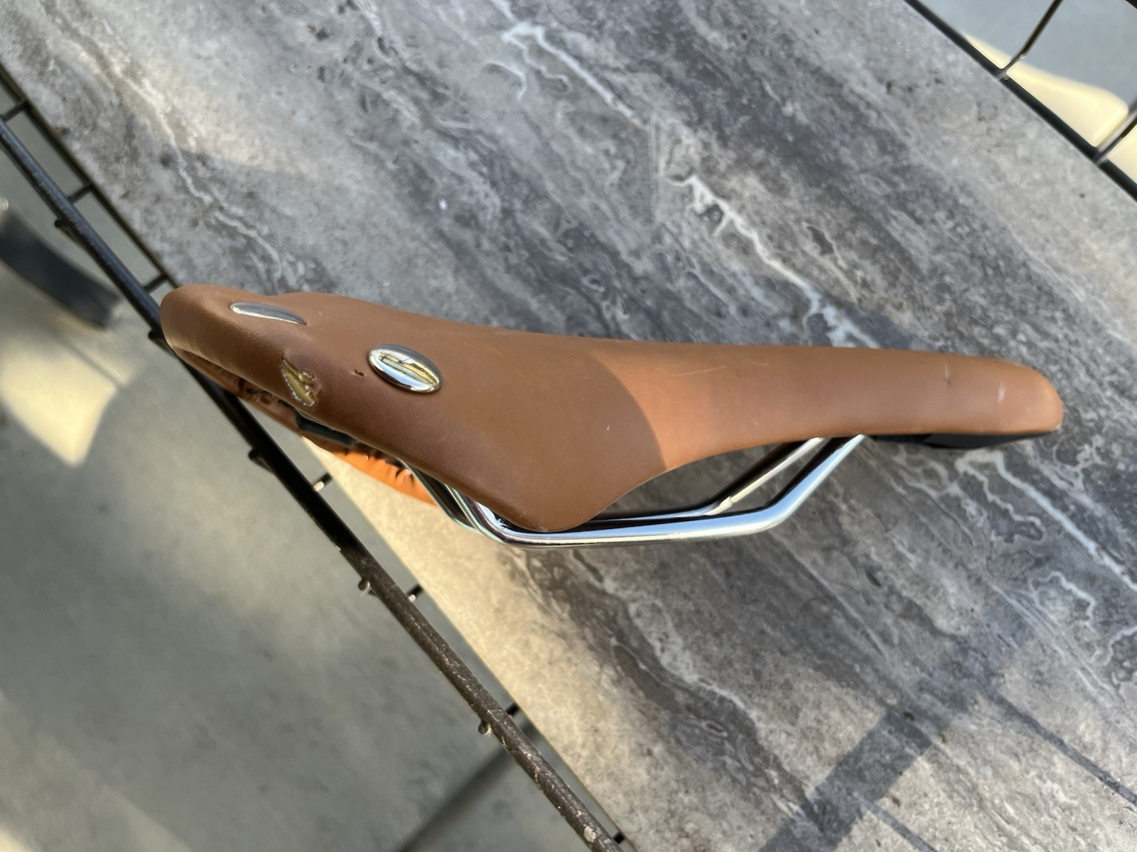 Padded Faux Leather Bicycle Saddle Brown Steel Rails Universal Fit Unisex Adults