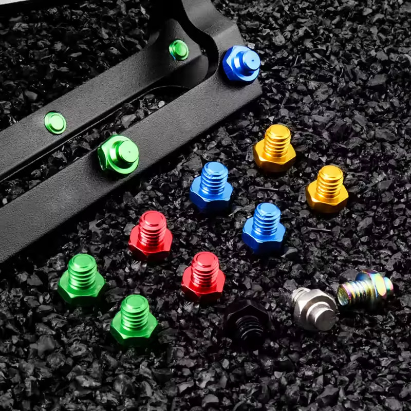 10pcs Pedal Bolts M4 Pedal Screws Aluminum Alloy Anti-skid Pedal Pin Bike Parts
